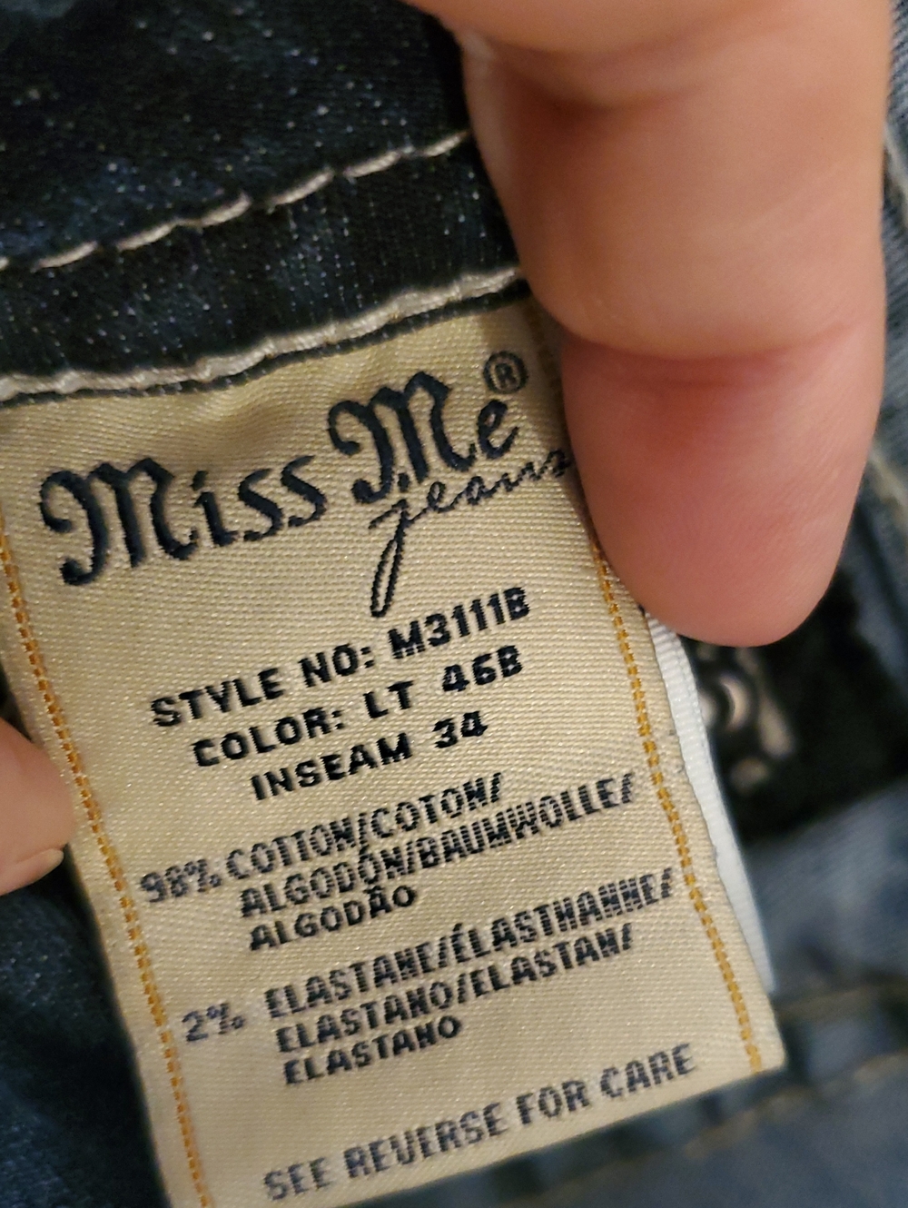 Miss Me Boot Cut Denim Jeans Med Wash Size 29 - Picture 10 of 12